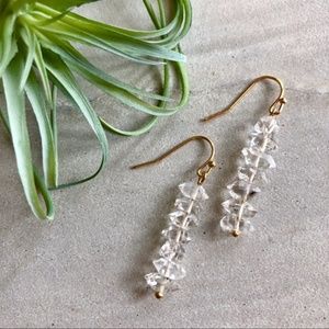 🎉HP🎉 14K Herkimer Diamond Crystal Earrings